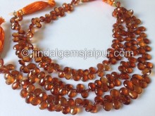 Spessartite Faceted Pear Shape Beads